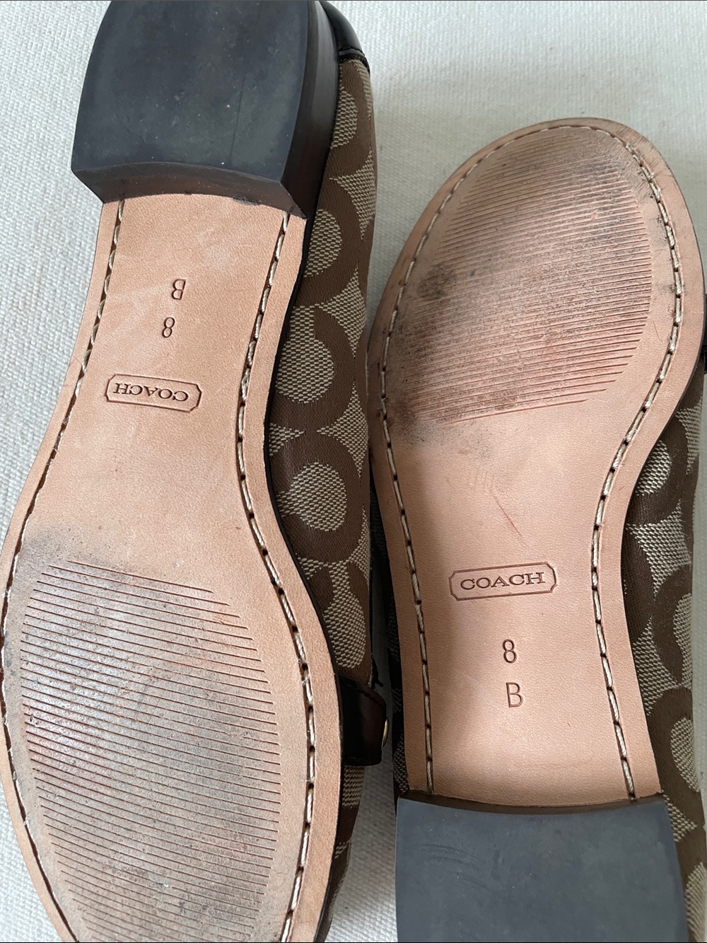 Coach Brown Signature Canvas Bit Loafers with Gold Hardware - Picture 7 of 7
